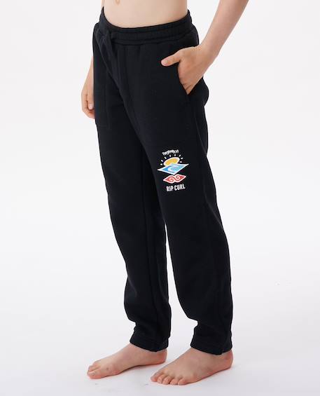 Pantalon de survêtement icons of surf enfant Grey marle+Lagune bleue+Noir+Sable kaki 14 - vertbaudet enfant 