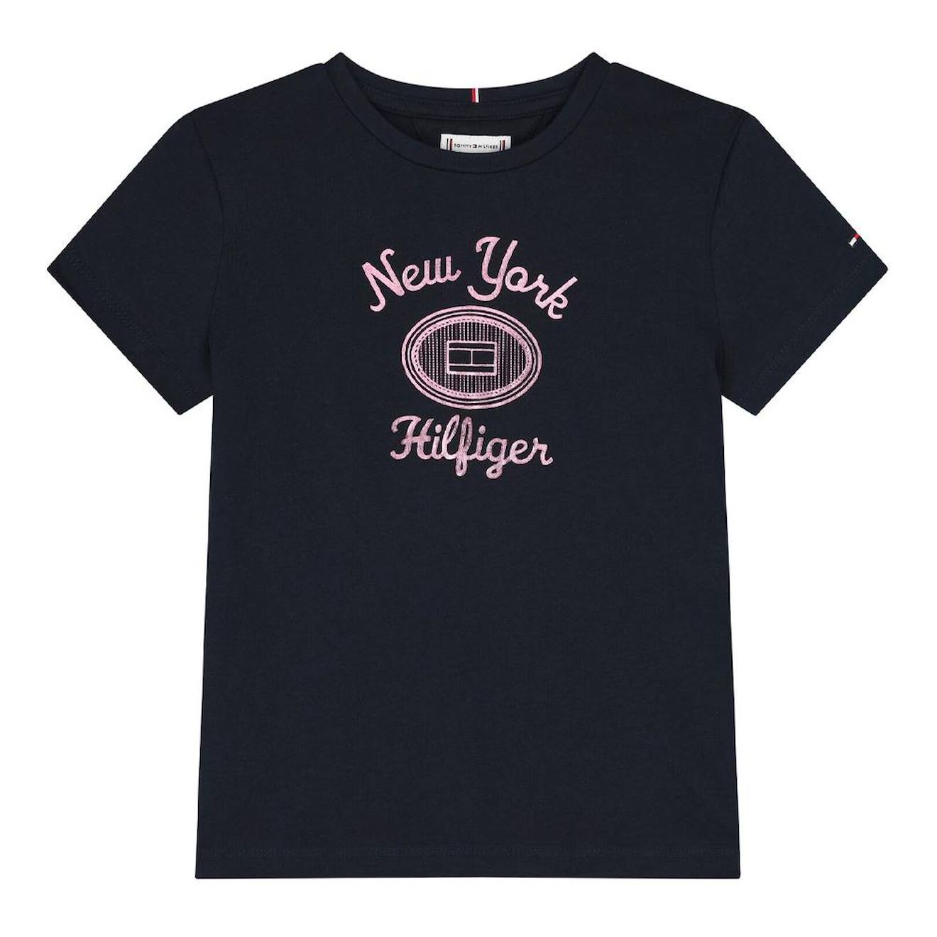 T-shirt Fille Manches Courtes Hilfiger Foil Marine 17 €