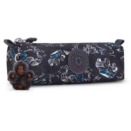 Garçon-Accessoires-Cartable, trousse-Trousse nylon lisse avec porte-clé singe