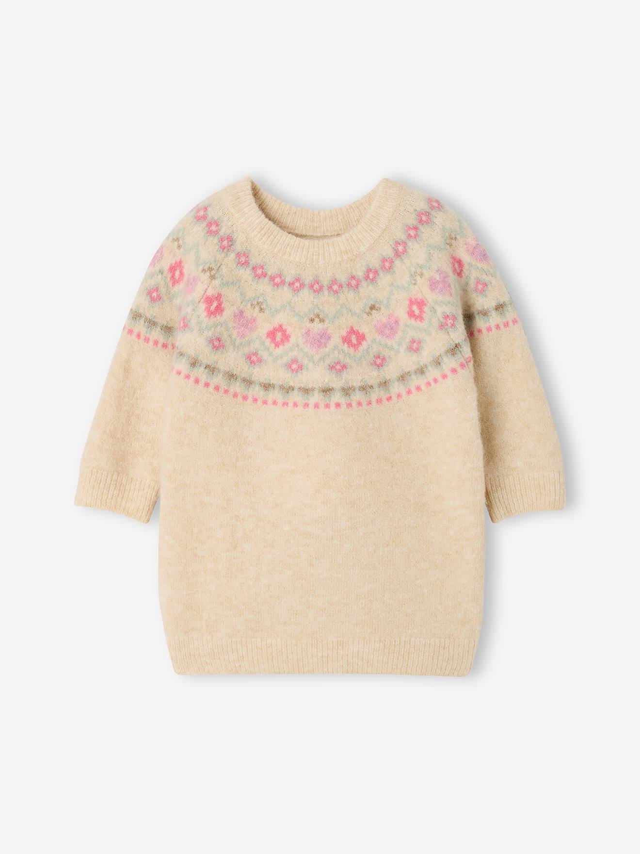 Robe bébé fille manches longues vanille