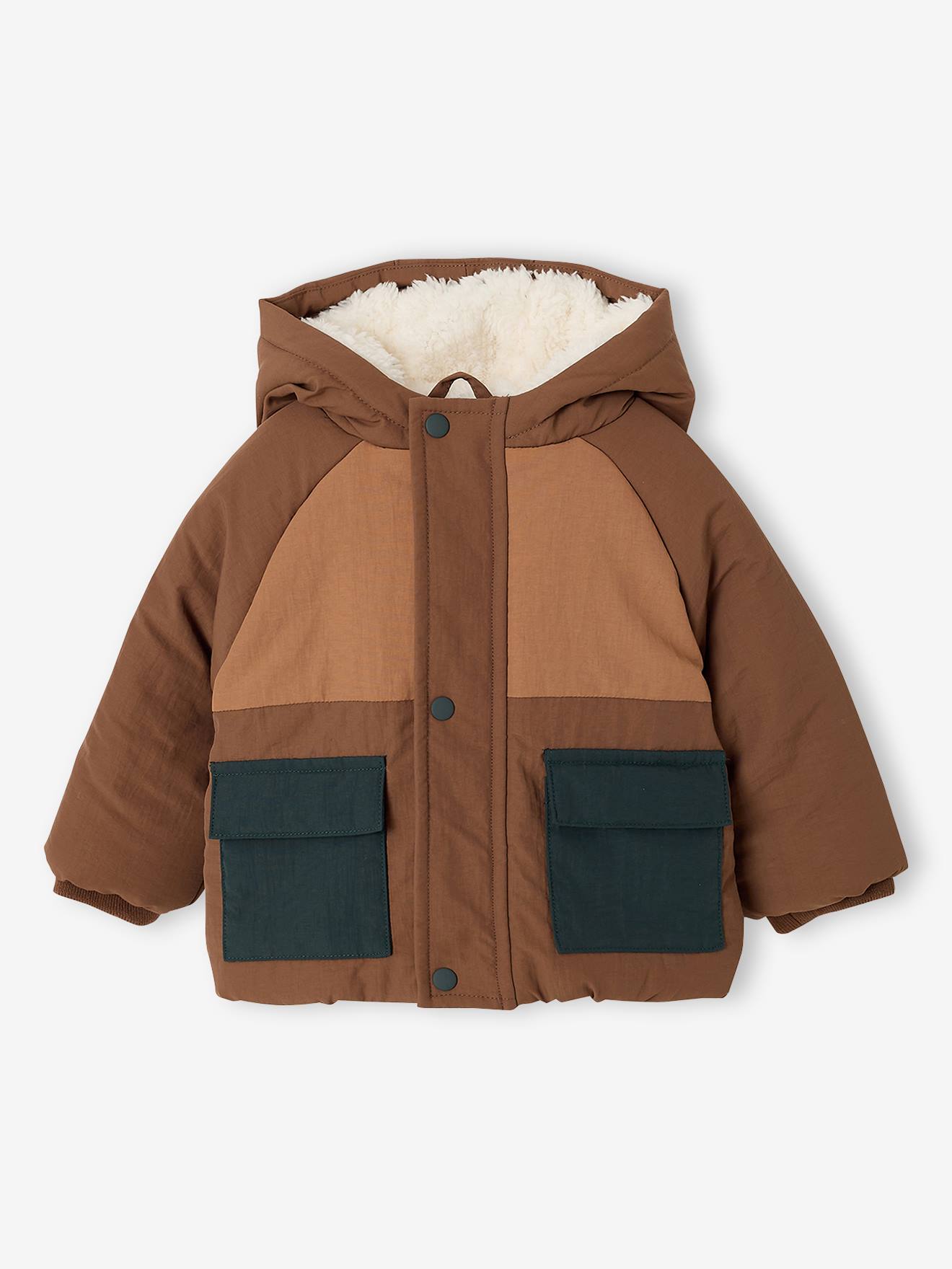 Doudoune bébé garçon à capuche cacao