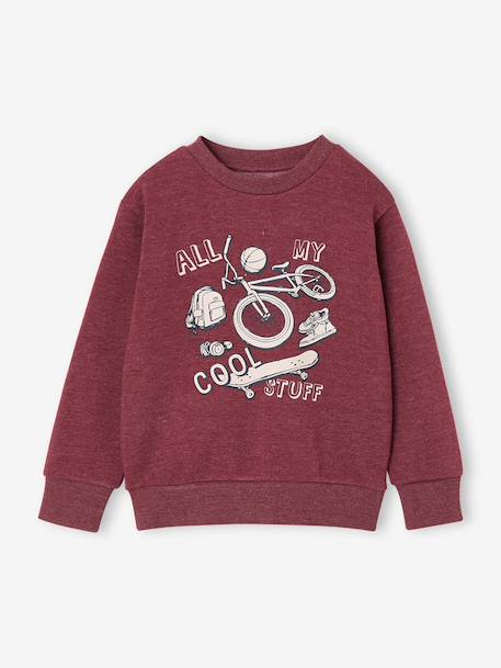 Garçon-Pull, gilet, sweat-Sweat garçon col rond manches longues