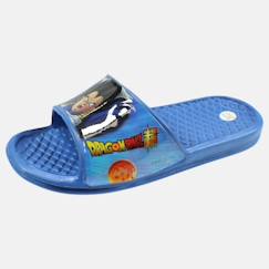 Chaussures-Chaussures garçon 23-38-Claquettes enfant orange avec bride large et motif personnage dragon ball z