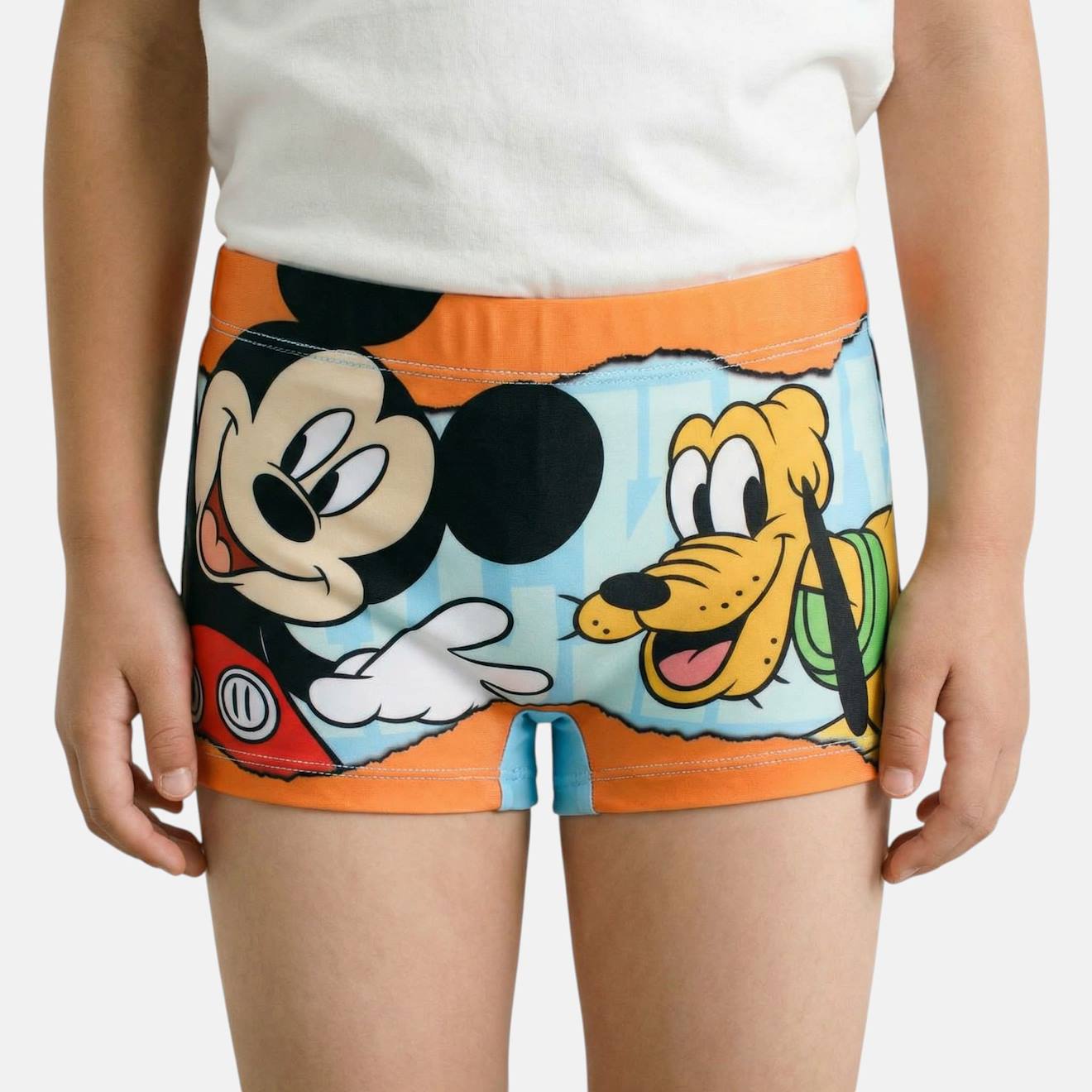Boxer Enfant Motif Animé Mickey Orange
