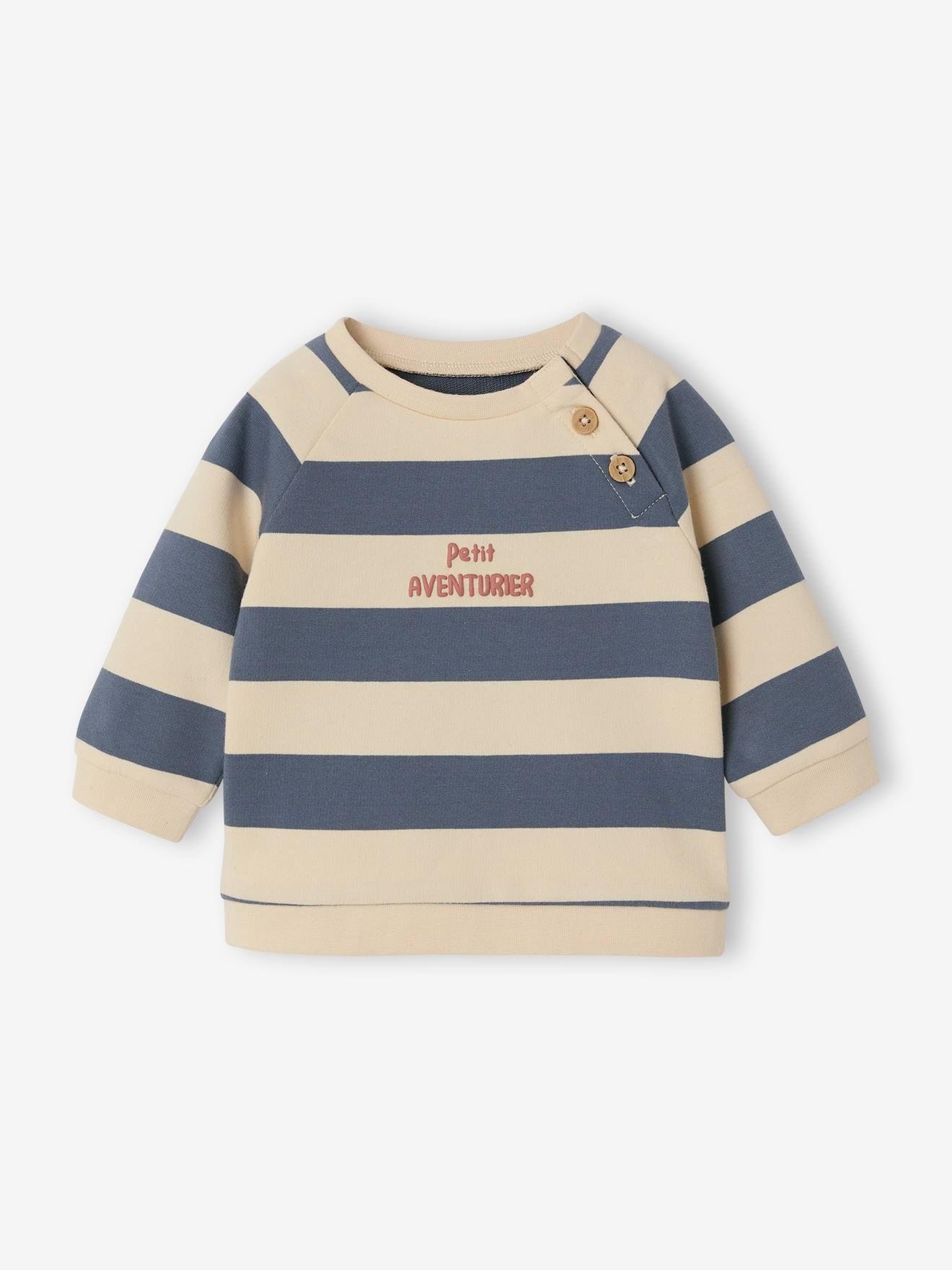 Sweat bébé en molleton bleu grisé