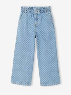 -Pantalon fille large motifs fantaisie 