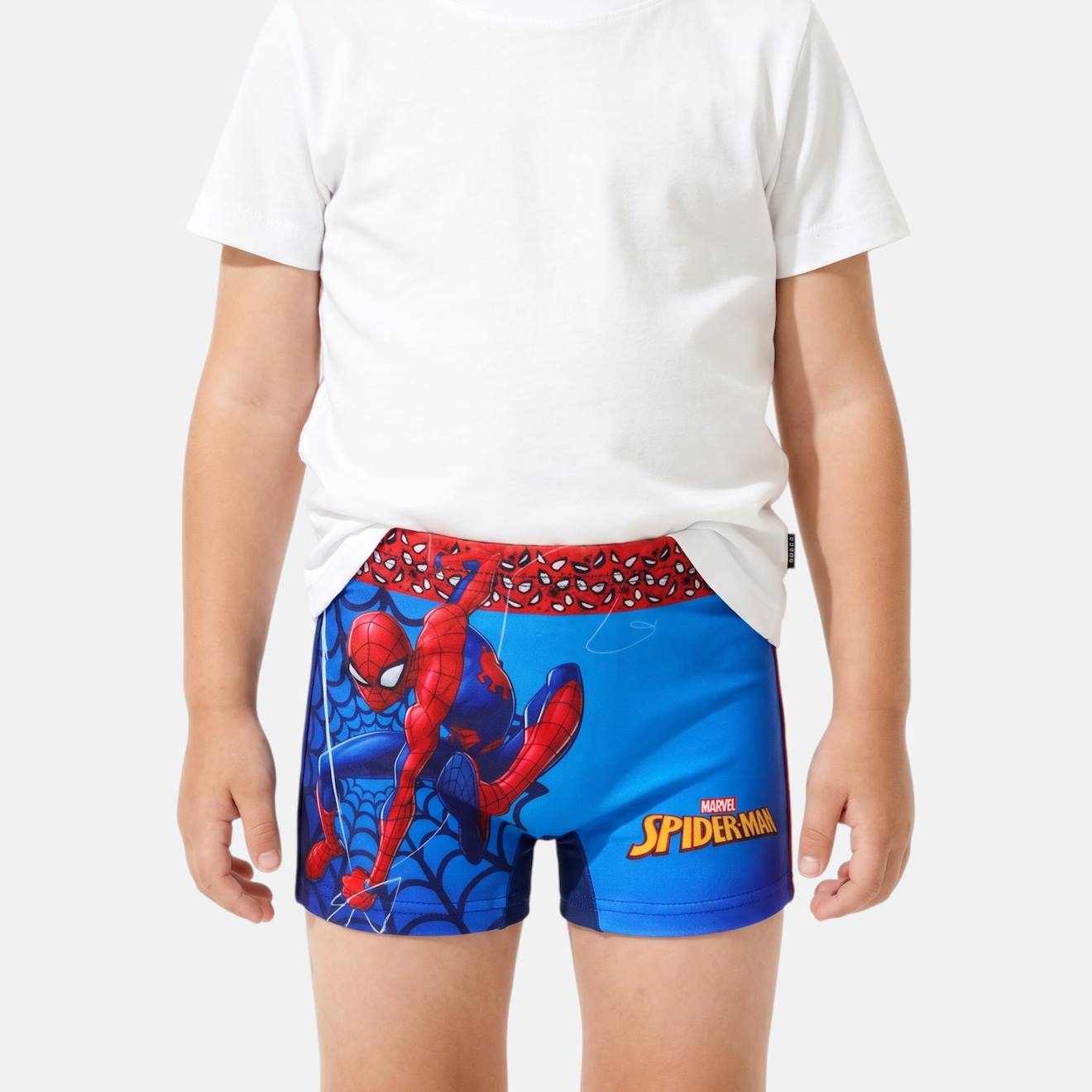 Boxer De Bain Avec Personnage Spiderman Bleu
