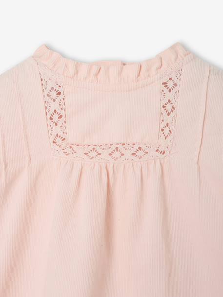 Robe bébé velours rose pâle 3 - vertbaudet enfant 