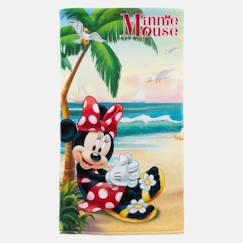 -Serviette de plage décor plage et personnage minnie