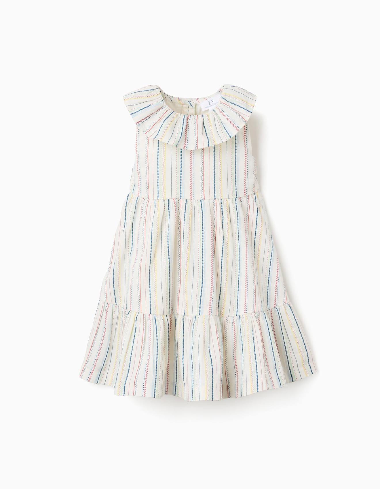 Robe Sans Manches En Coton Rayures Ethniques Bs Blanc 20 €