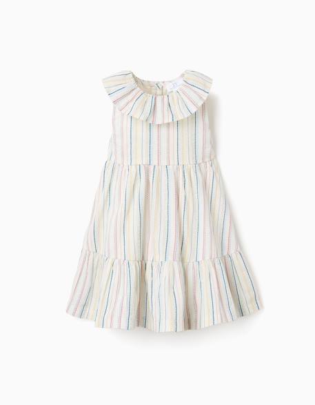 Bébé-Robe sans manches en coton à rayures ethniques b&s