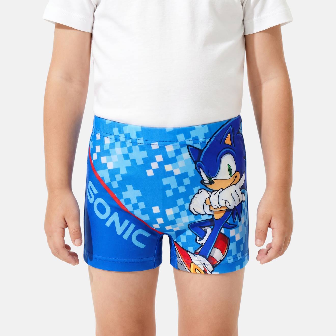 Boxer De Bain Avec Personnage Sonic Bleu
