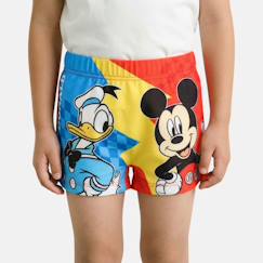 -Maillot enfant short orange et bleu mickey