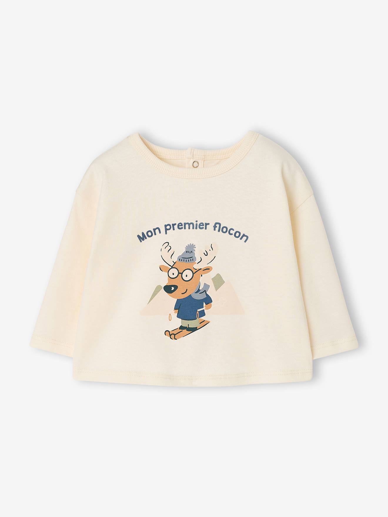 T-shirt manches longues bébé garçon écru