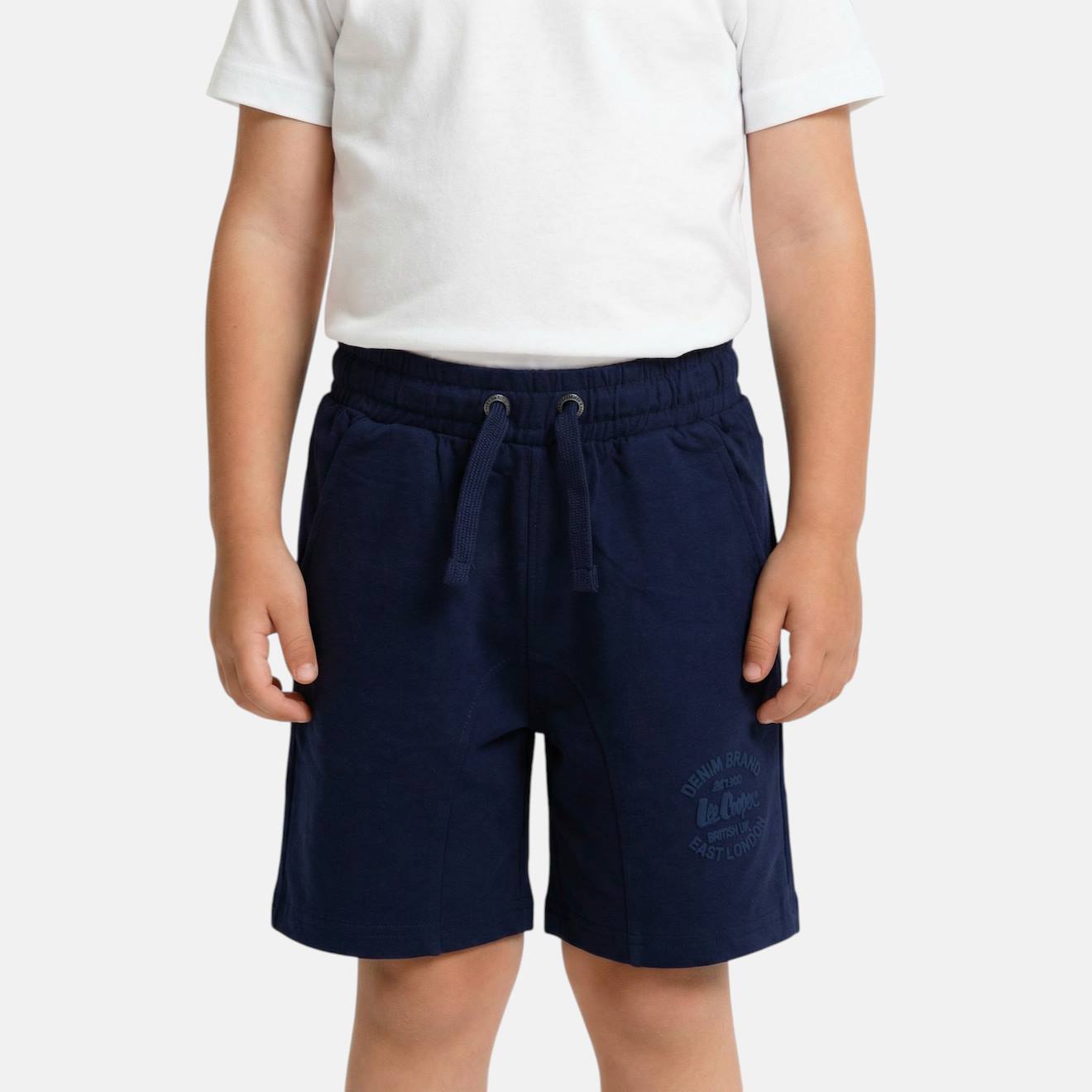 Bermuda Enfant Avec Logo Et Cordon Marine Bermuda Enfant Avec Logo Et Cordon Marine
