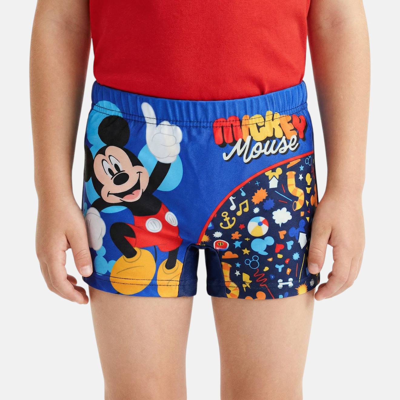 Boxer De Bain Enfant Imprimé Mickey Marine