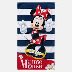 -Serviette de plage lignes et personnage minnie