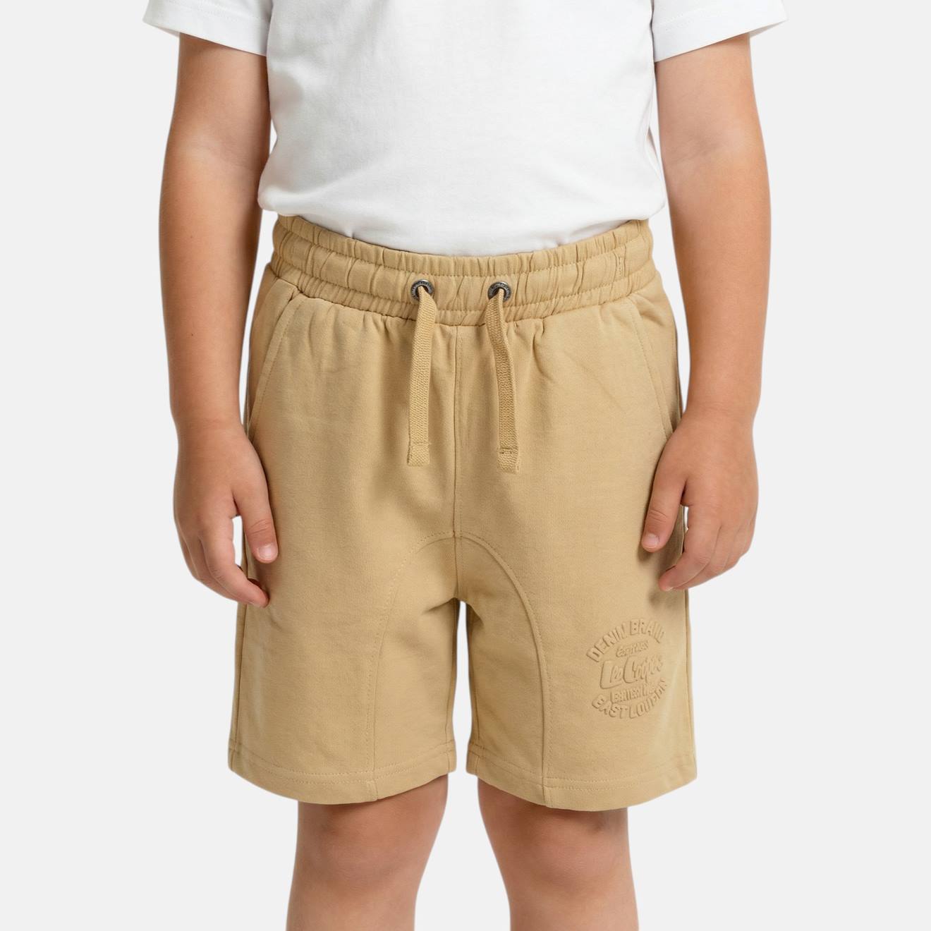 Bermuda Enfant Avec Logo Et Cordon Beige Bermuda Enfant Avec Logo Et Cordon Beige
