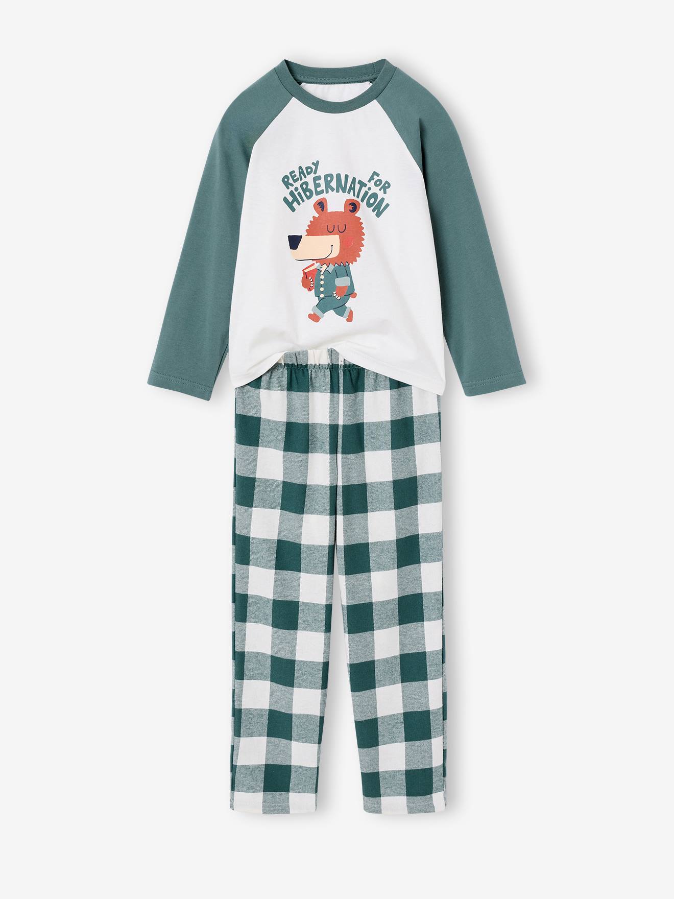Pyjama garçon 2 pièces vert