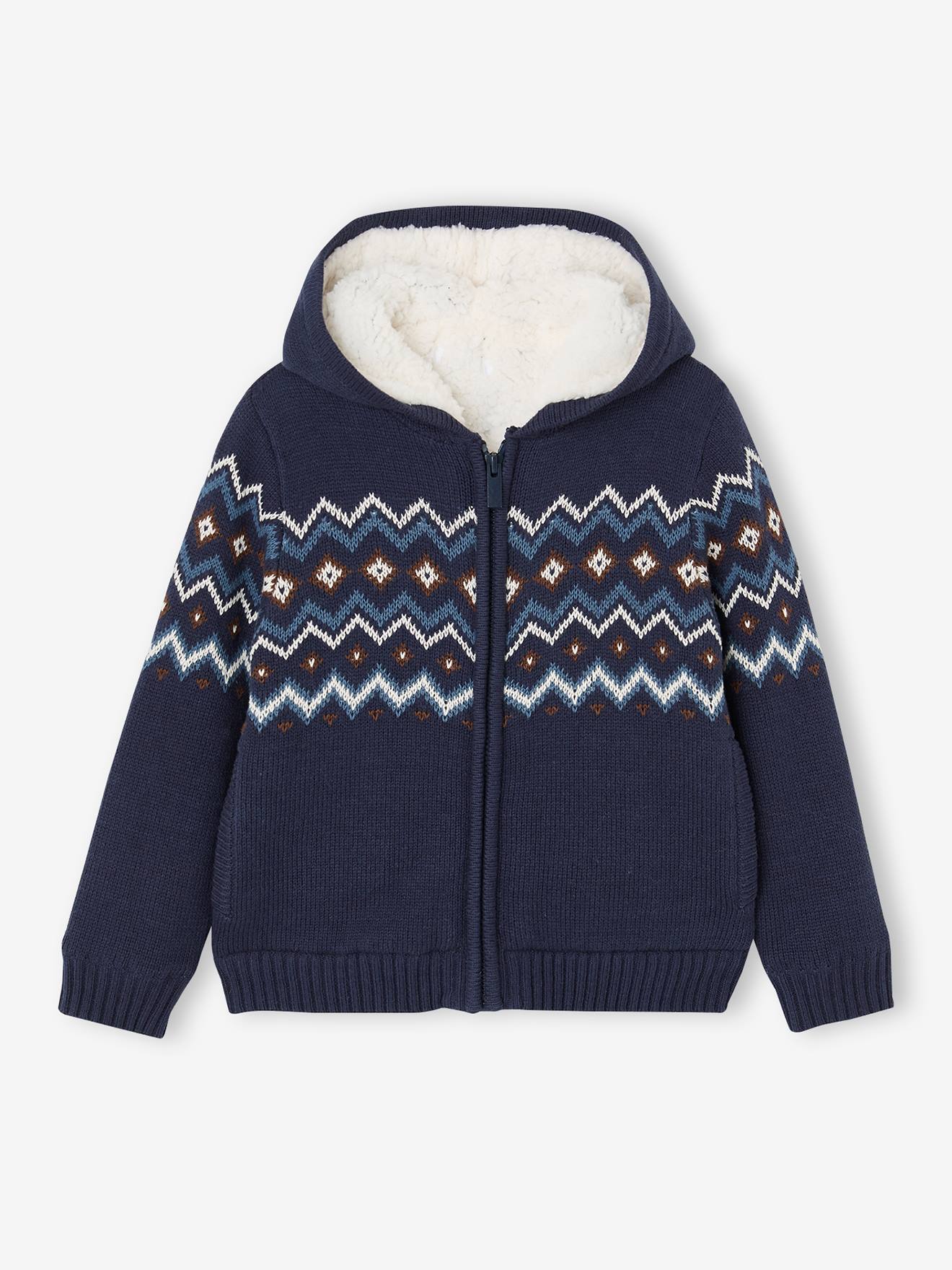 Gilet à capuche garçon marine
