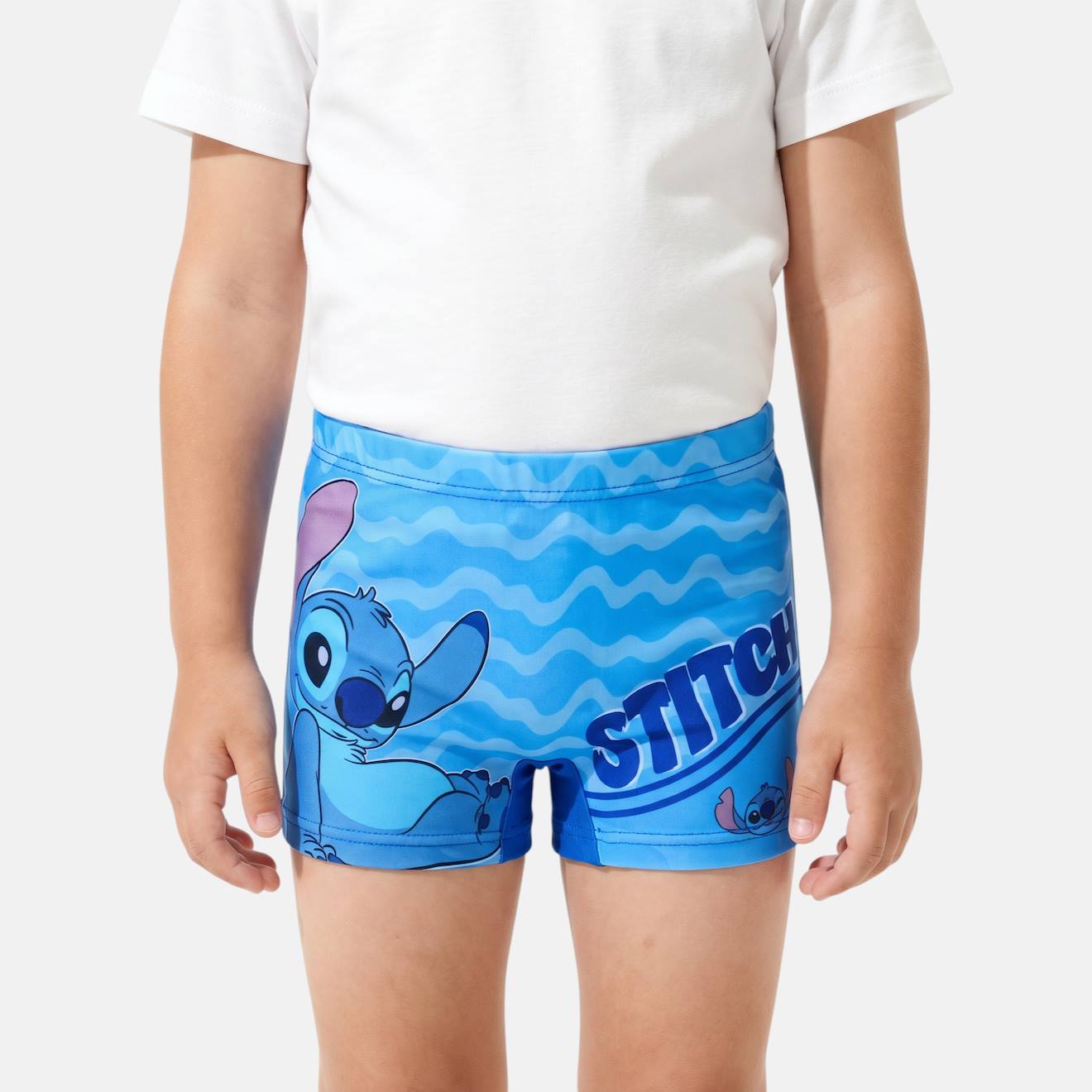 Boxer De Bain Avec Personnage Lilo & Stitch Bleu