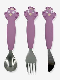 Puériculture-Repas-Vaisselle, coffret repas-Lot de 3 couverts 2e âge Animal