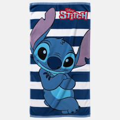 Linge de maison et décoration-Linge de bain enfant-Serviette de plage lignes et personnage lilo & stitch