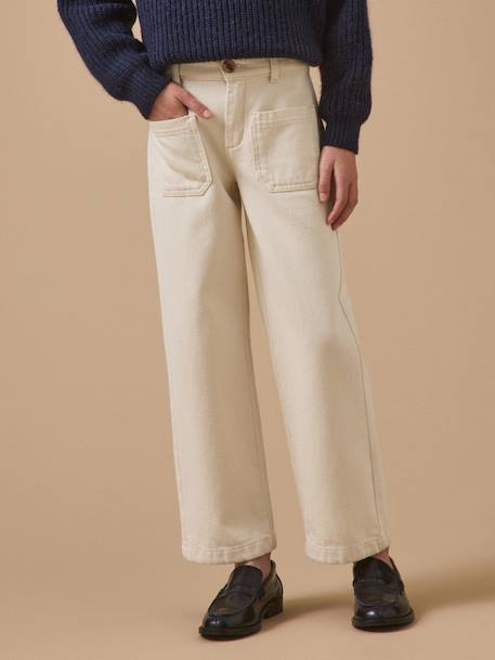 Fille-Pantalon droit fille en denim