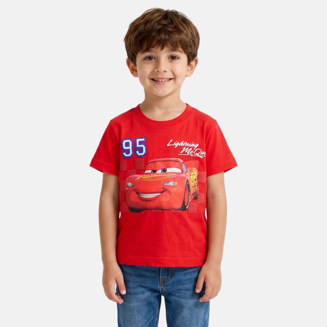 T-shirt Manches Courtes Garon Avec Personnage Cars Rouge 10 €
