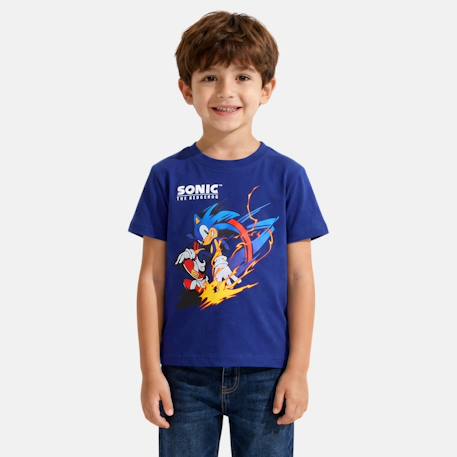 Garçon-T-shirt manches courtes garçon avec personnage sonic