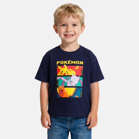 Garçon-T-shirt manches courtes garçon avec personnage pokemon