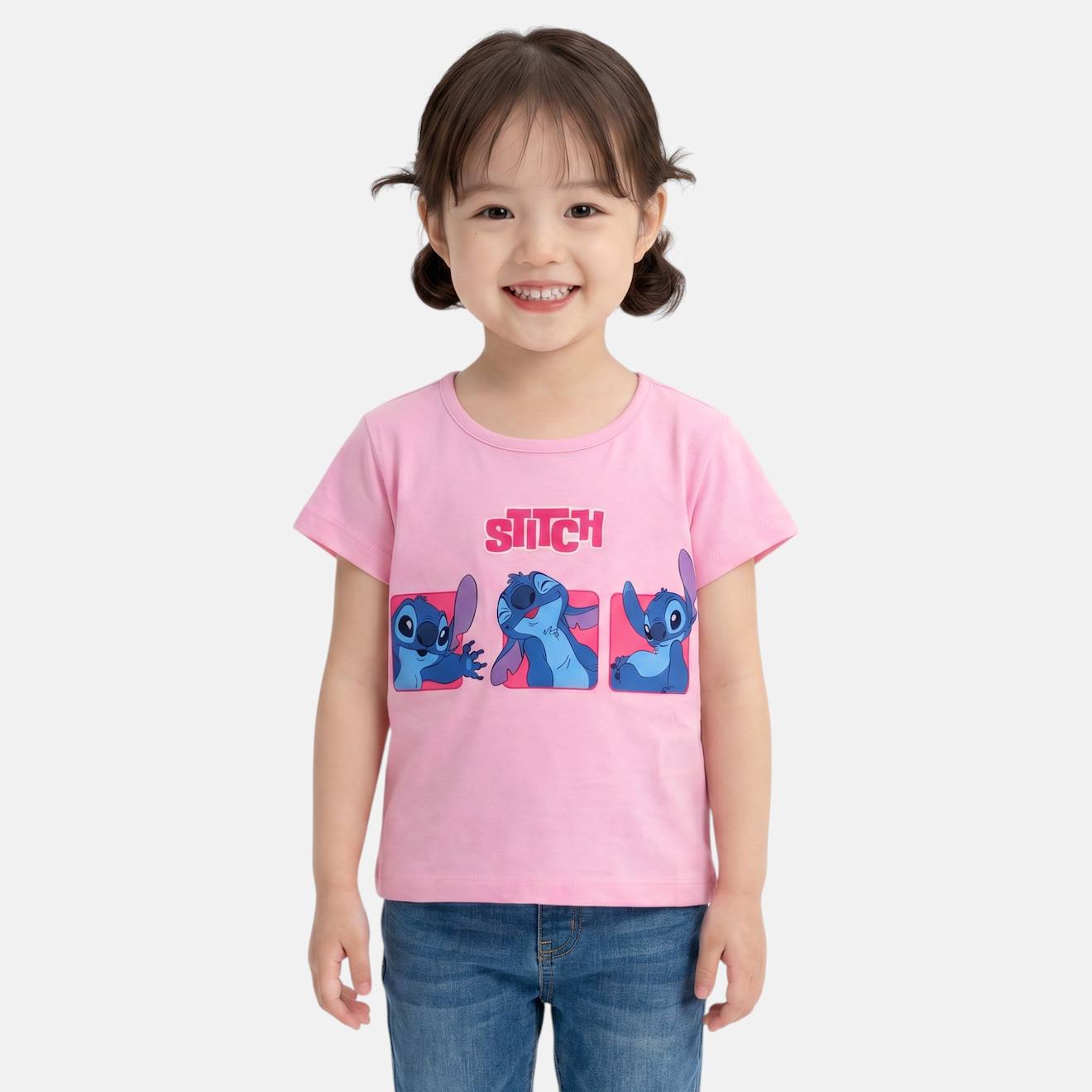 Top Fille Avec Personnage Lilo & Stitch Rose