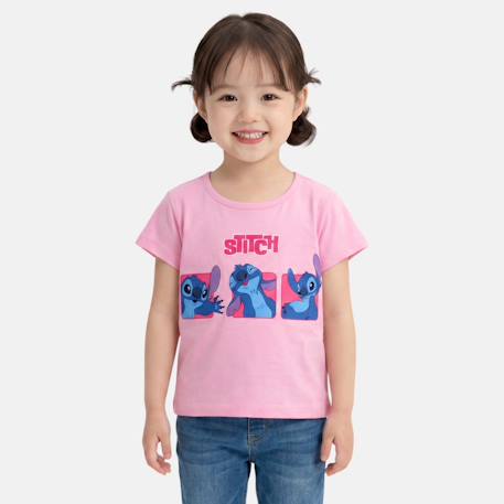 Fille-T-shirt, sous-pull-Top fille avec personnage lilo & stitch