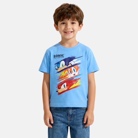 Garçon-T-shirt manches courtes garçon avec personnage sonic
