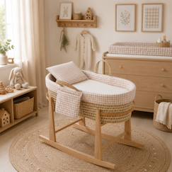 -Couffin matelasse + support en bois
