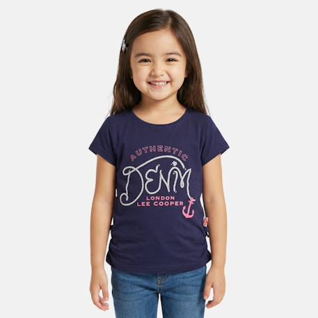 Fille-T-shirt, sous-pull-T-shirt-T-shirt fille manches courtes avec dessin