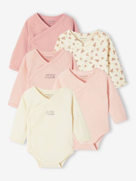 Bébé-Lot de 5 bodies ouverture naissance