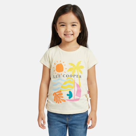 Fille-T-shirt, sous-pull-T-shirt-T-shirt fille manches courtes avec dessin