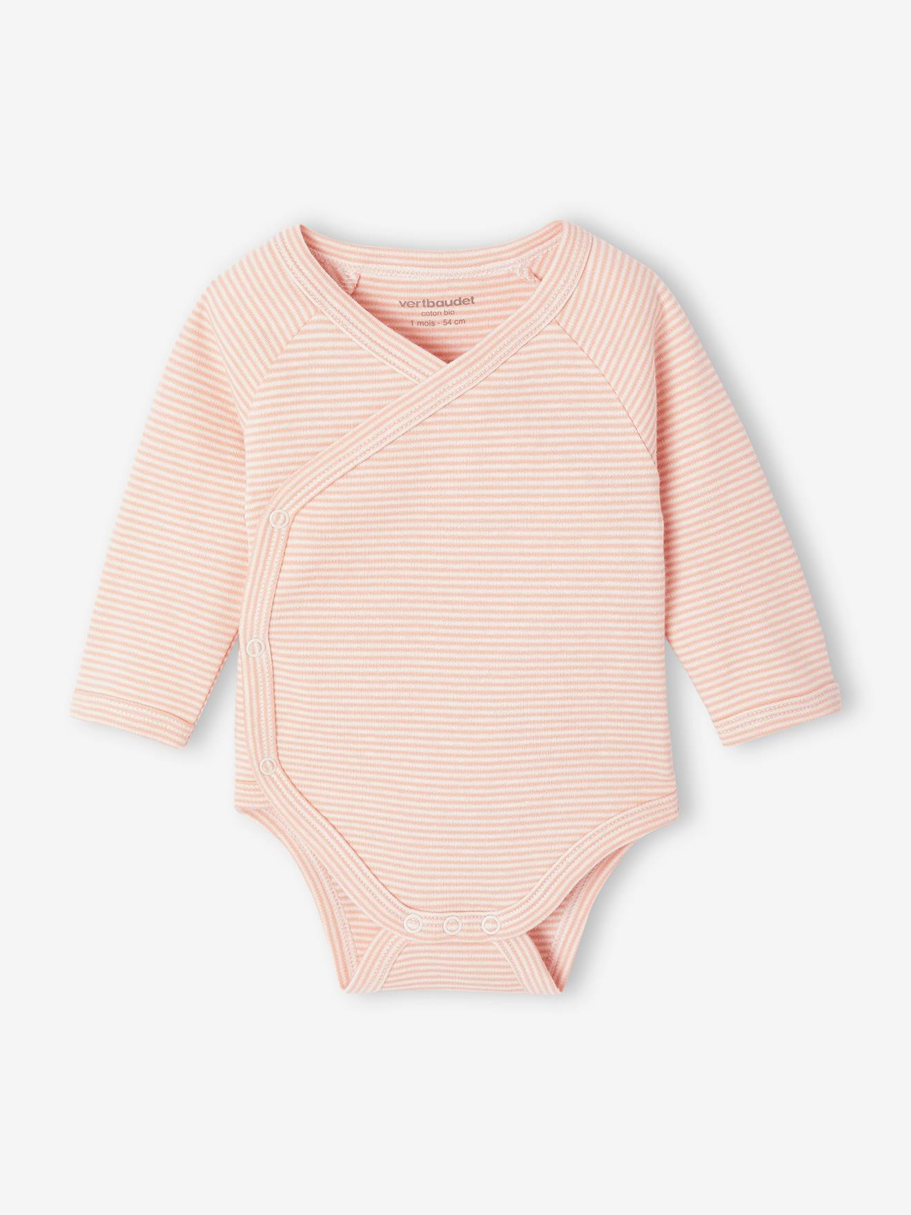 Lot de 5 bodies ouverture naissance rose pâle (Vertbaudet) - Image 2