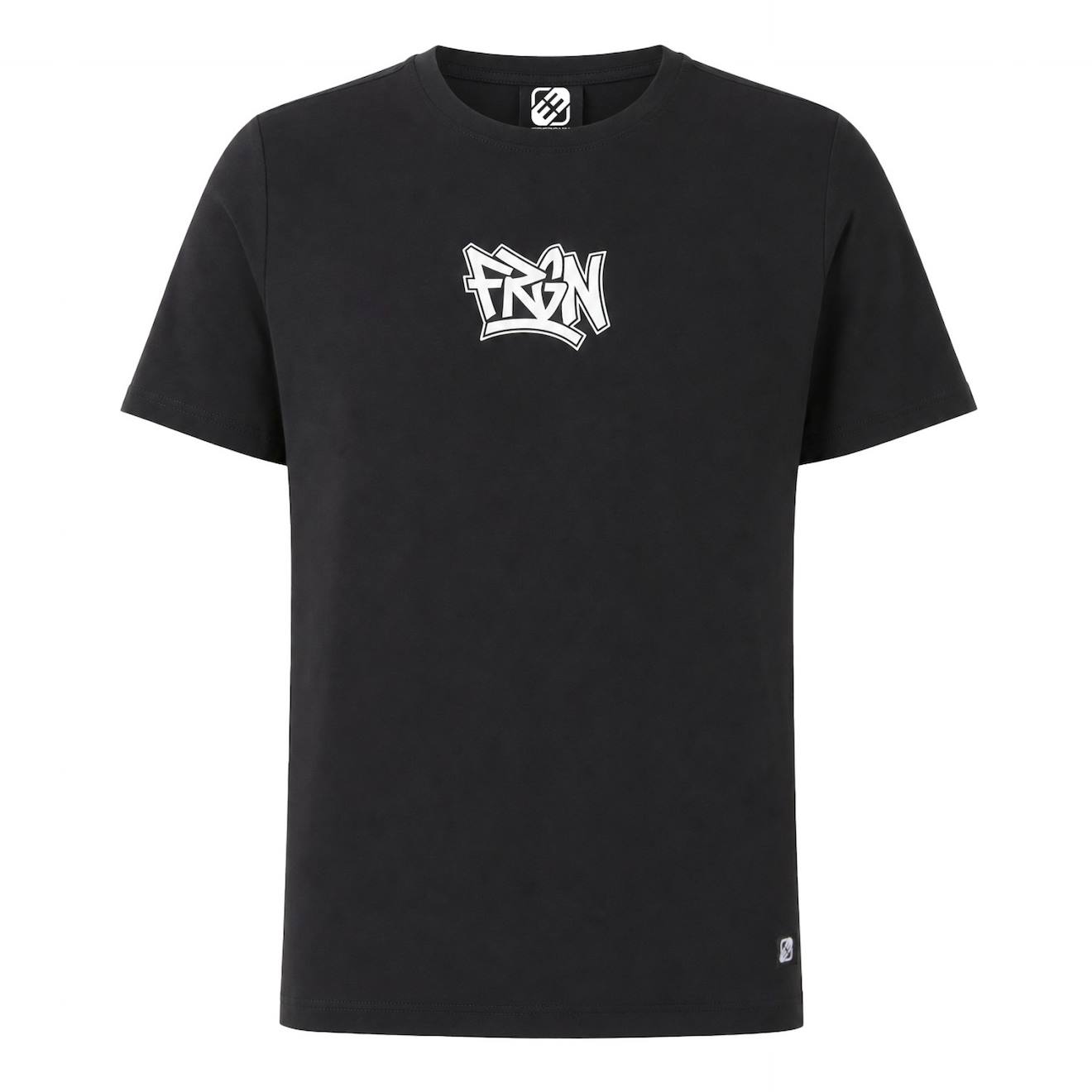 T-shirt Garçon Junior En Coton Imprimé Devant Et Dos Boris Noir/blanc/jaune