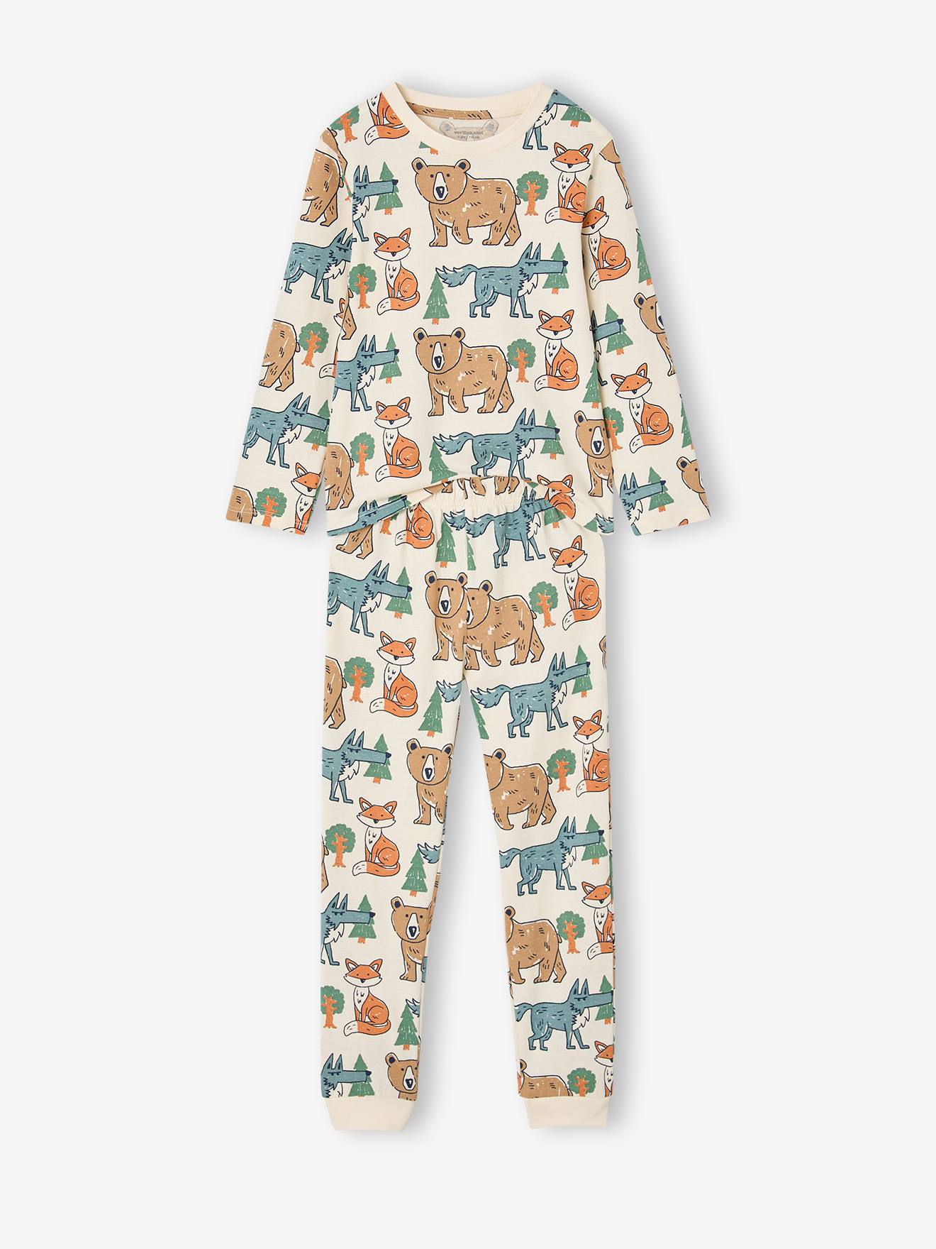 Pyjama 2 pièces garçon manches longues écru