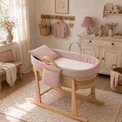 -Couffin matelasse + support en bois