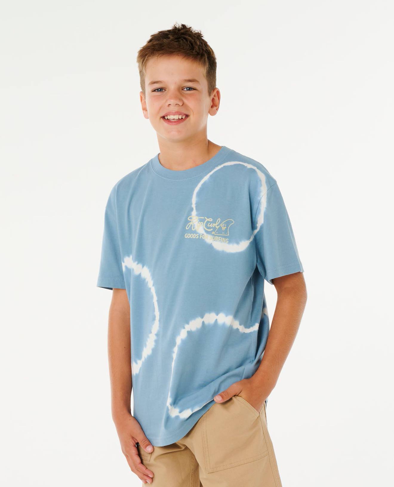 T-shirt À Manches Courtes Pacific Rinse Fin Enfant Denim Délavé