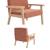 Fauteuil scandinave enfant velours côtelé et bois d'hévéa isak l 47 x p 43,5 x h 50cm Crème+Kaki foncé+Moutarde+Terracotta 24 - vertbaudet enfant 