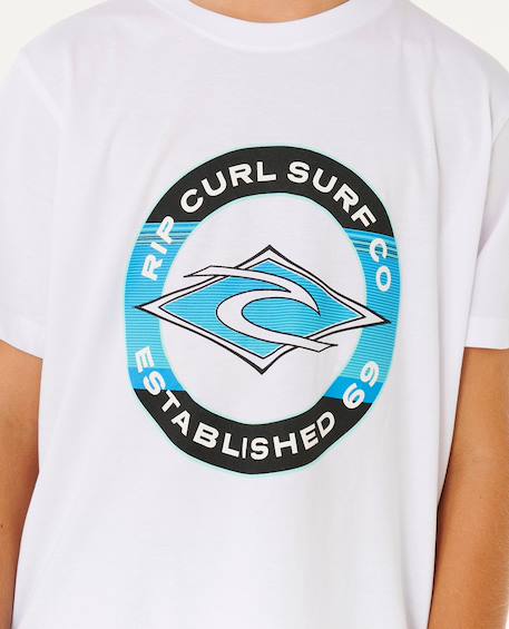T-shirt staple filler garçon Aqua clair+Blanc 11 - vertbaudet enfant 