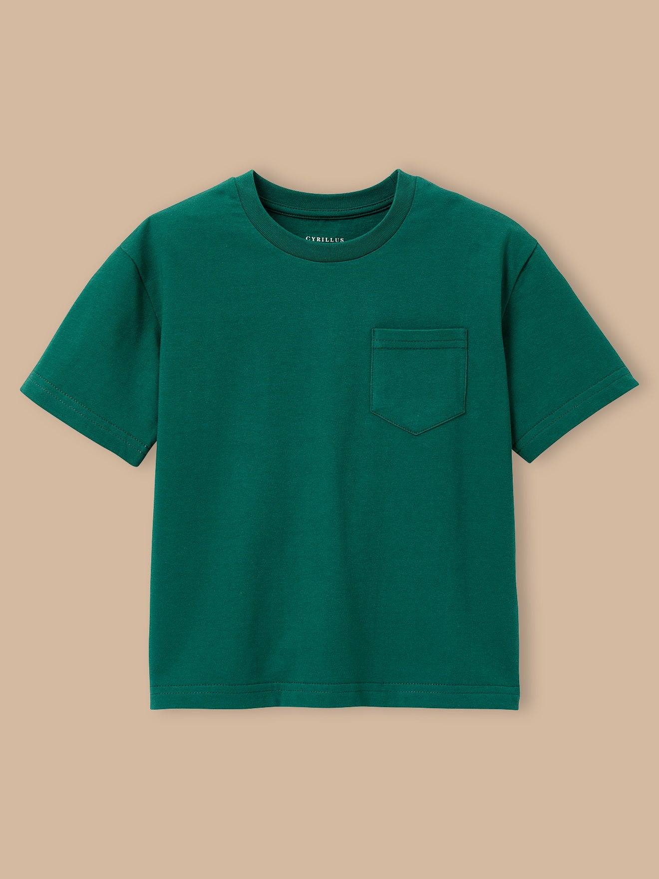 T-shirt Uni Garçon - Coton Biologique Gazon