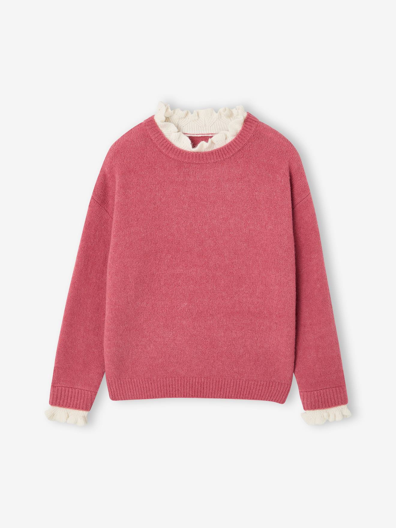 Pull col montant fille