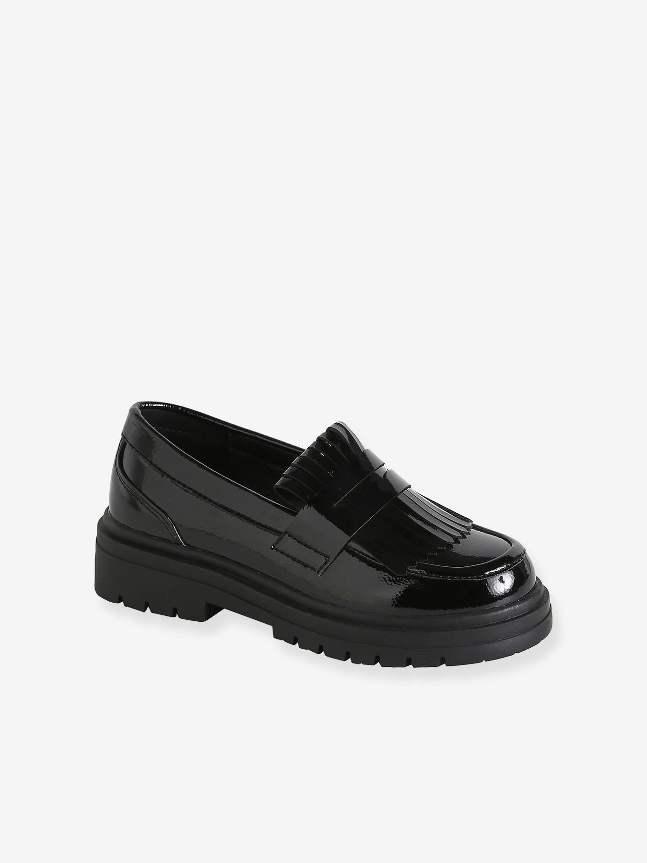 Mocassins fille synthtique noir 30$