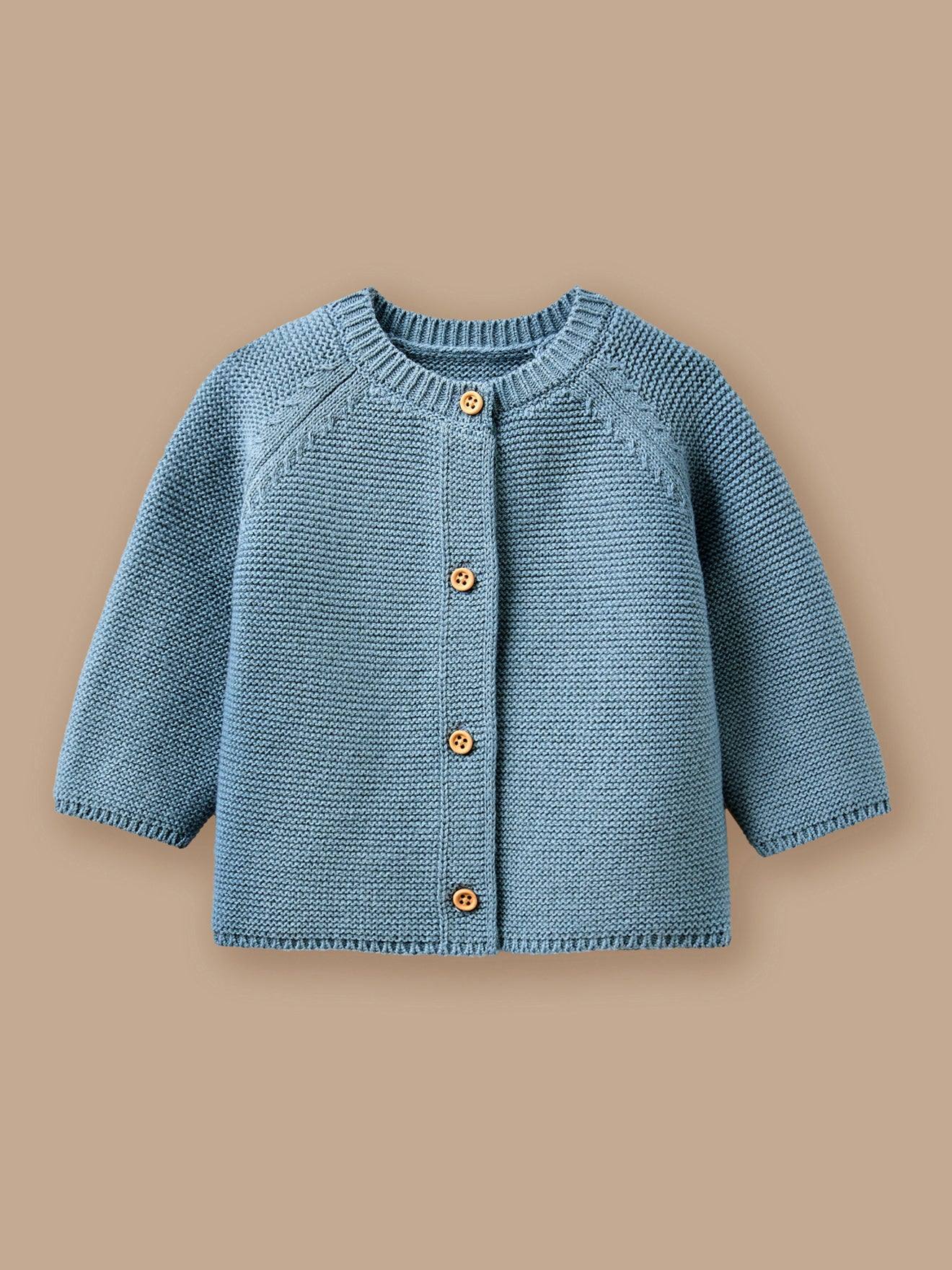 Cardigan Bébé En Coton Biologique Bleu Orion