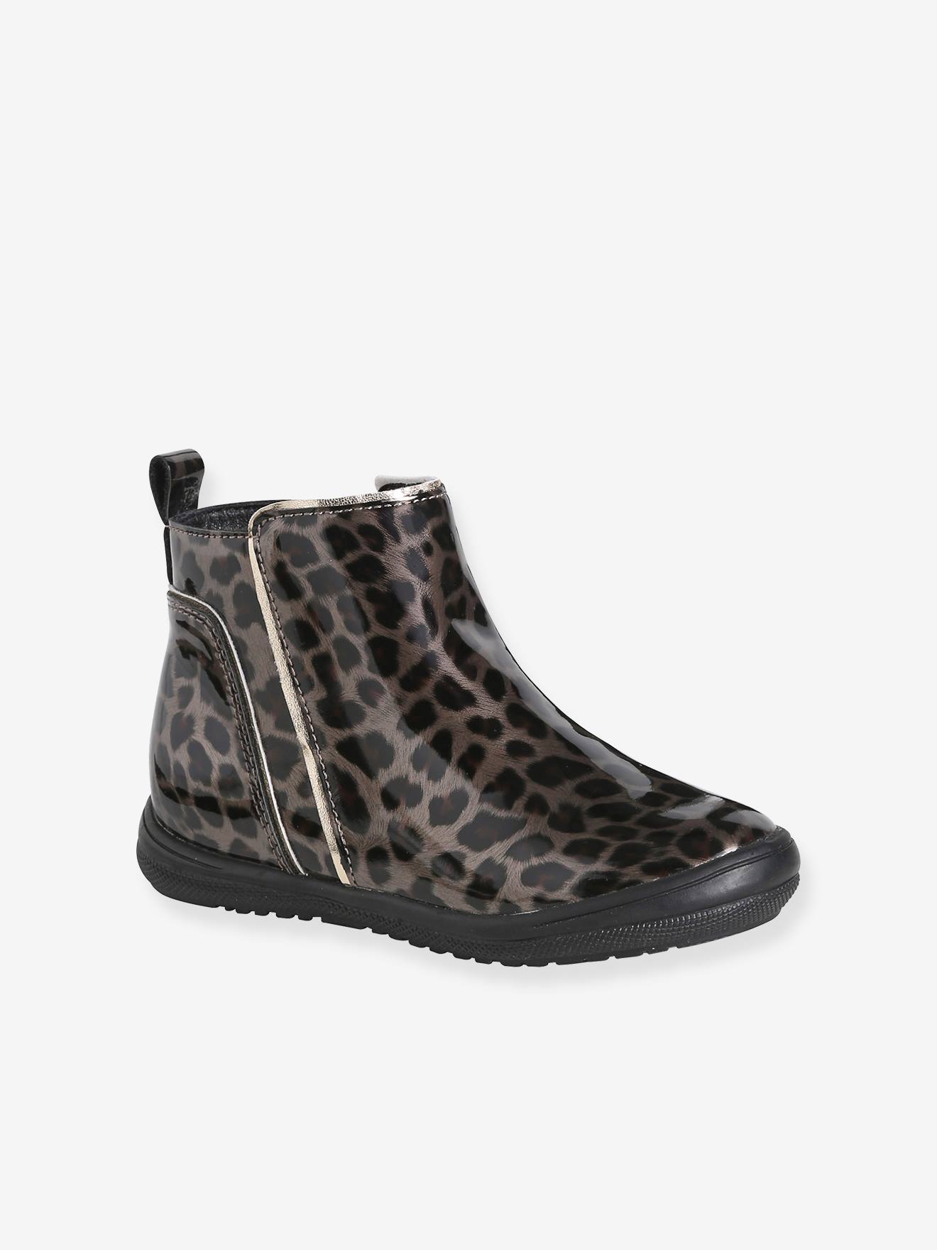 Bottines enfant fille synthétique zippées anthracite Bottines enfant fille synthétique zippées anthracite
